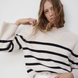 ZARA Striped Knit Oversized Sweater
